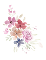 Jahrgang Rosa und Blau Rose Aquarell Blume png