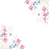 sauvage aquarelle fleur Prairie frontière png