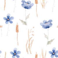 höst vattenfärg blomma sömlös mönster png