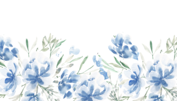 blauw roos waterverf bloem achtergrond png