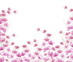 lila reste sig vattenfärg blomma bakgrund png
