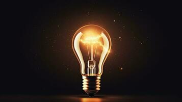Light bulb silhouette Make a great idea and illuminate the planet photo