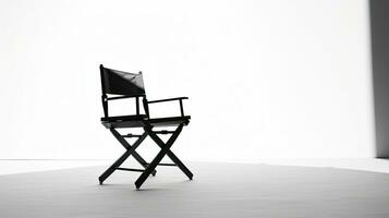 silueta director silla en blanco antecedentes foto