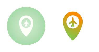 Airport Location Vector Icon