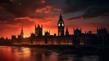 Parliament building at twilight photo