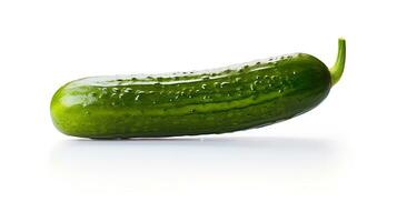 Green cucumber on a blank surface photo