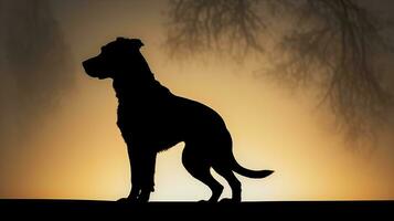 Silhouette of a canine photo