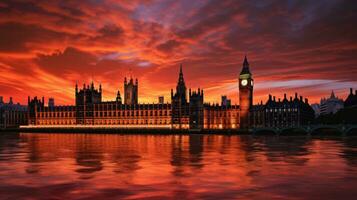 Parliament building at twilight photo