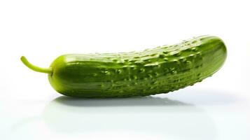 Green cucumber on a blank surface photo