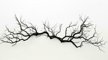 White background with isolated tree branches photo