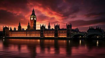 Parliament building at twilight photo