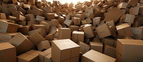 stack of cardboard containers photo