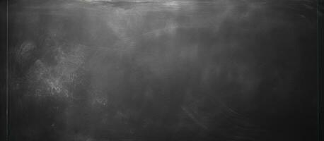 Blackboard or chalkboard texture with white chalk erased on blank wall photo