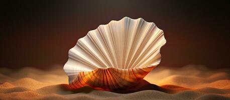 3D rendering of an empty seashell photo