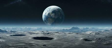 mejorado digital imagen de salida de la tierra desde el Luna por nasa foto