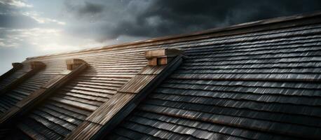 Roof of a house photo