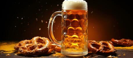 German beer stein and snack photo