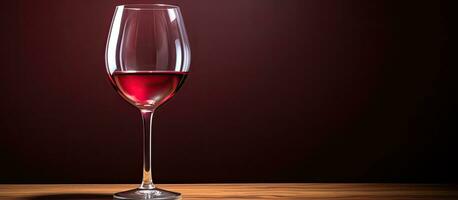 Glass holding red wine photo