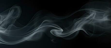 Foggy natural pattern on black background resembling abstract smoke photo