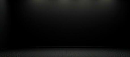 Solid black background for studio room or website template photo