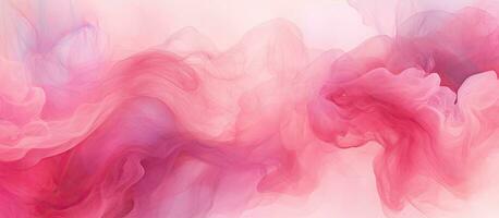 Abstract pink watercolor background with color splash design photo