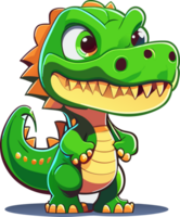 fofa crocodilo desenho animado personagem estilo para criança png Arquivo transparente