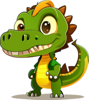 cute crocodile cartoon character style for kid png file transparent