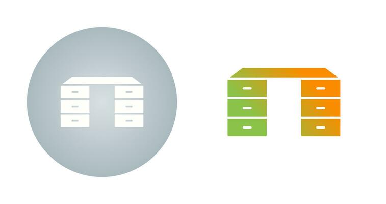 Table with Drawers Vector Icon