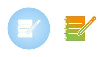 Notebook and Pen Vector Icon