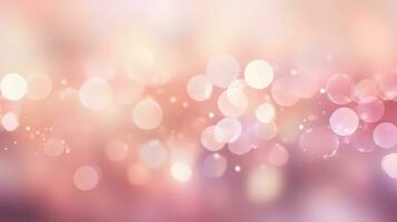 Abstract of bokeh pink pastel background glitters shimmering blur spot lights Bokeh Shiny rose gold light background texture photo