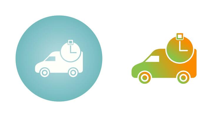 Time Based Delivery Vector Icon