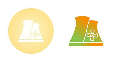 icono de vector de planta nuclear