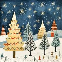 Christmas illustration card photo