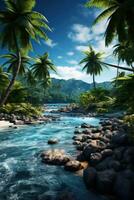 Natural Tropical Island Wallpaper photo