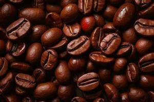 Coffee beans closeup background photo