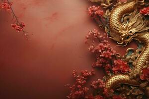 Red Chinese New Year background photo