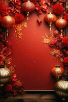 Red Chinese New Year background photo