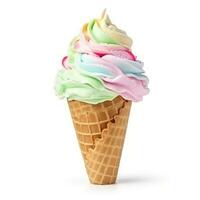 Ice cream cone isolated photo