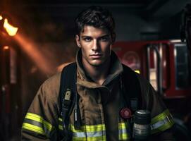 Man fire fighter photo