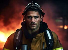 Man fire fighter photo