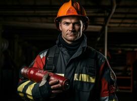 Man fire fighter photo