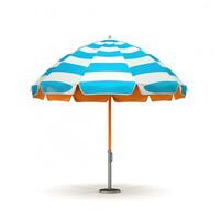 Striped beach umbrella photo