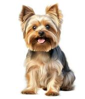 Yorkshire terrier dog isolated photo