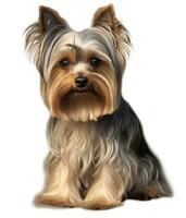 Yorkshire terrier dog isolated photo