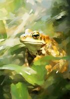 Frog on natural background photo