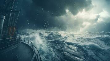 Storm at sea photo