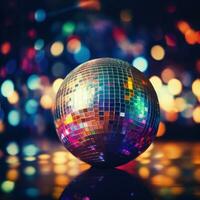 Disco ball vivid background photo