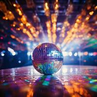 Disco ball vivid background photo