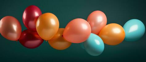 Vivid background with balloons photo