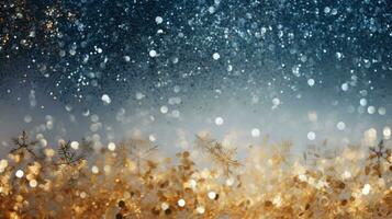 Winter background with snowflakes photo